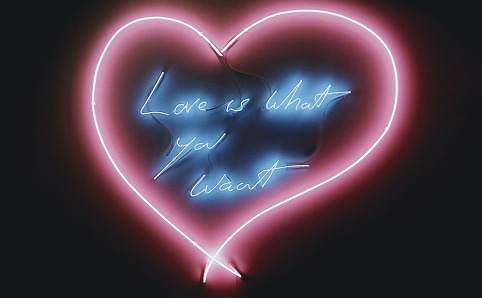 "Love is What You Want" by Tracey Emin neon light