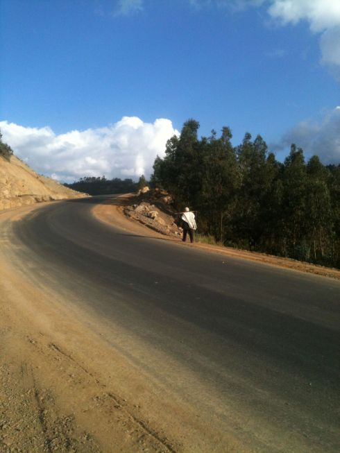 Gondar to Simien mountains highway, Ethiopia
